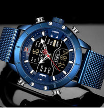 Load image into Gallery viewer, Men Watch Luxury Military Sport Quartz  Stainless Steel LED