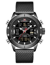 Load image into Gallery viewer, Men Watch Luxury Military Sport Quartz  Stainless Steel LED