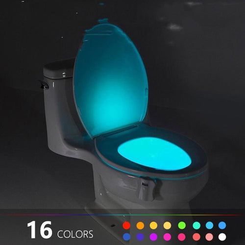 16/8 colors changing Body Sensing Automatic LED Motion Sensor Night Lamp Toilet Bowl Bathroom Light