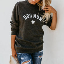 Load image into Gallery viewer, DOG MOM Funny Letter Print Sweatshirt