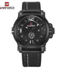 Load image into Gallery viewer, Men Sports Military Quartz Watch Analog Leather Strap Wristwatch