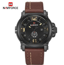 Load image into Gallery viewer, Men Sports Military Quartz Watch Analog Leather Strap Wristwatch