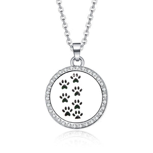 Aroma Locket Necklace Magnetic Stainless Steel Aromatherapy Essential Oil Diffuser