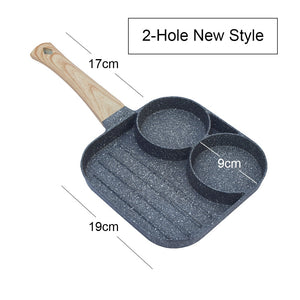 Four-hole Frying Pot Pan Thickened Omelet Pan Non-stick Egg Pancake Steak Pan Cooking Egg Ham Pans Breakfast Maker Cookware