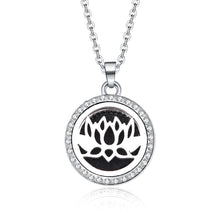 Load image into Gallery viewer, Aroma Locket Necklace Magnetic Stainless Steel Aromatherapy Essential Oil Diffuser