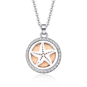 Aroma Locket Necklace Magnetic Stainless Steel Aromatherapy Essential Oil Diffuser