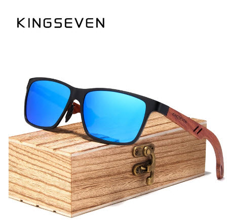 MEN Glasses Designe Sunglasses Vintage Aluminum + Wood frame