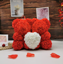 Load image into Gallery viewer, Rose Bear Heart Artificial Flower Rose Teddy Bear For Women.