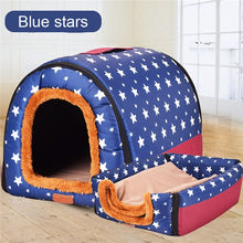 Load image into Gallery viewer, Warm PET House Comfortable Print Stars Kennel Foldable Sleeping Mat