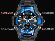 Load image into Gallery viewer, MEN Sport Watch Waterproof 50M Wristwatch Digital Military Army Clock