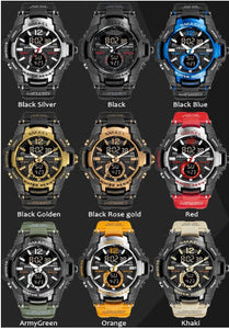 MEN Sport Watch Waterproof 50M Wristwatch Digital Military Army Clock