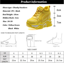 Load image into Gallery viewer, Women Heels Wedge Platform Sneakers Women Casual Lace Up