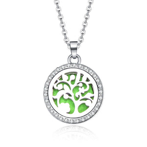 Aroma Locket Necklace Magnetic Stainless Steel Aromatherapy Essential Oil Diffuser