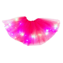 Load image into Gallery viewer, Kids Girls LED Light Up Cute Tutu Skirt Baby Girl Solid Lighten Pettiskirt Ballet Toddler Girls Lace Princess Fancy Costumes