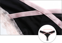 Load image into Gallery viewer, Women Sexy Cross Yoga Sports Thong Low Waist Transparent Panties.