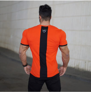 Men Short Sleeve T Shirt Fitness Bodybuilding Crossfitsmale Brand