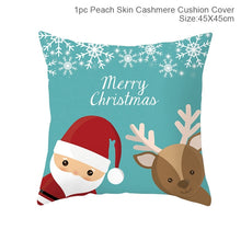 Load image into Gallery viewer, Set of 4 Christmas Cushion Cotton Linen Merry Christmas Cover Cushion