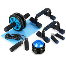 Load image into Gallery viewer, Muscle Exercise Equipment Abdominal Press Wheel Roller Home Fitness Equipment Gym Roller Trainer with Push UP Bar Jump Rope