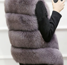 Load image into Gallery viewer, Women Faux Fur Winter Coat Waist Jacket