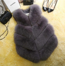 Load image into Gallery viewer, Women Faux Fur Winter Coat Waist Jacket