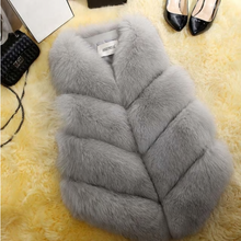 Load image into Gallery viewer, Women Faux Fur Winter Coat Waist Jacket