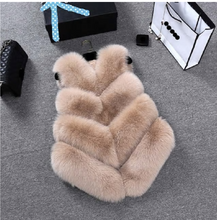 Load image into Gallery viewer, Women Faux Fur Winter Coat Waist Jacket