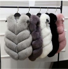 Load image into Gallery viewer, Women Faux Fur Winter Coat Waist Jacket