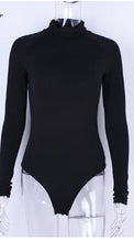 Load image into Gallery viewer, Women Long Sleeve High Neck Skinny Warm Bodysuit