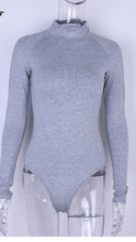 Load image into Gallery viewer, Women Long Sleeve High Neck Skinny Warm Bodysuit