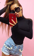 Load image into Gallery viewer, Women Long Sleeve High Neck Skinny Warm Bodysuit