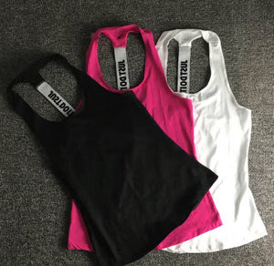 Women Sleeveless Fitness Vest Exercise Workout Sports T-Shirts Fitness/Yoga