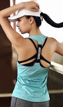 Load image into Gallery viewer, Women Sleeveless Fitness Vest Exercise Workout Sports T-Shirts Fitness/Yoga