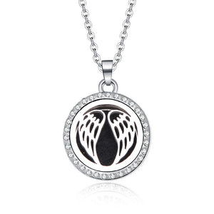 Aroma Locket Necklace Magnetic Stainless Steel Aromatherapy Essential Oil Diffuser