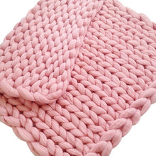 Load image into Gallery viewer, Handmade Chunky Knit Blanket